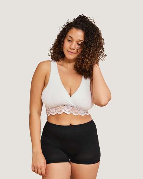 Carriwell Organic Crossover Nursing Bra Black L - Carriwell