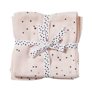 Done by Deer Burp cloth 2 pack, Dreamy Dots, Powder - BabyOno