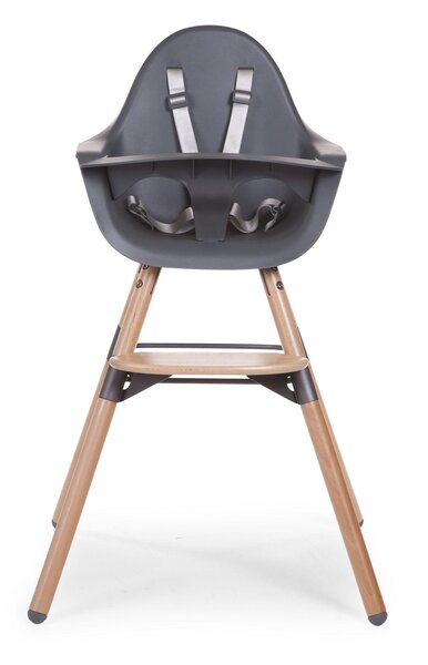 Childhome evolu 2 chair natural / anthracite 2 in 1 + bumper - Childhome