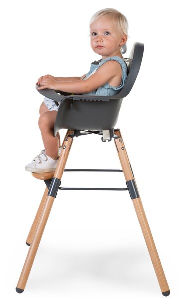 Childhome evolu 2 chair natural / anthracite 2 in 1 + bumper - Childhome