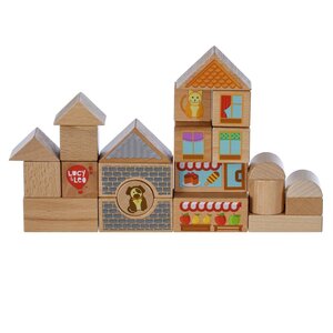 Lucy & Leo деревянная игрушка Blocks (mid set, 25 ps) - PolarB