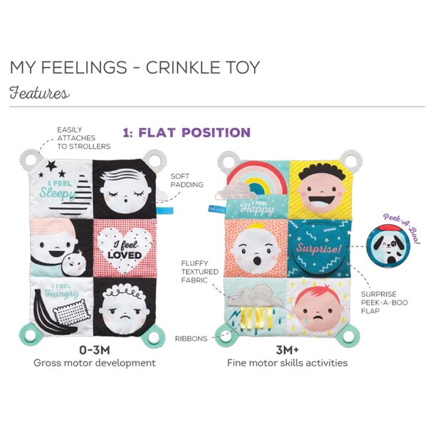 Taf Toys Lavinamoji knygelė
„My Feeling Crinkle“ - Taf Toys