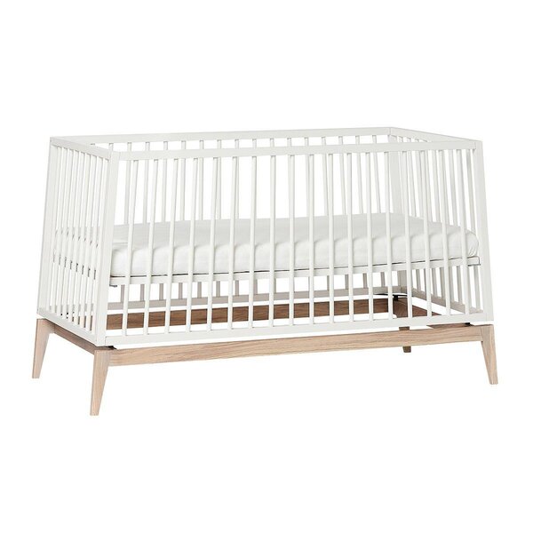 Leander Luna baby cot, 140x70cm, White/Oak  - Leander