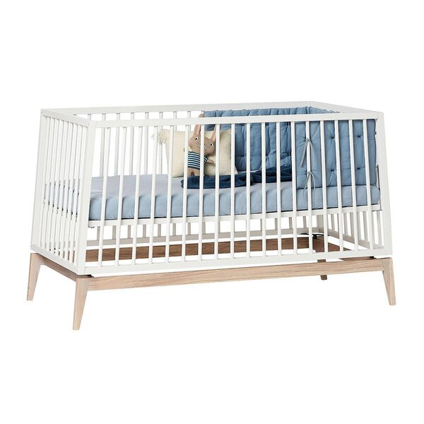 Leander Luna baby cot, 140x70cm, White/Oak  - Leander