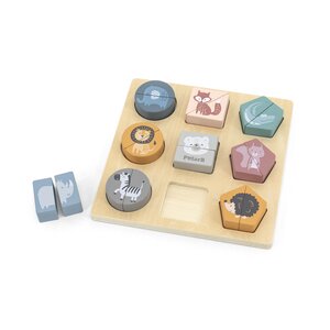 PolarB Shape Block Puzzle - Wild Animals Multicolor - Done by Deer