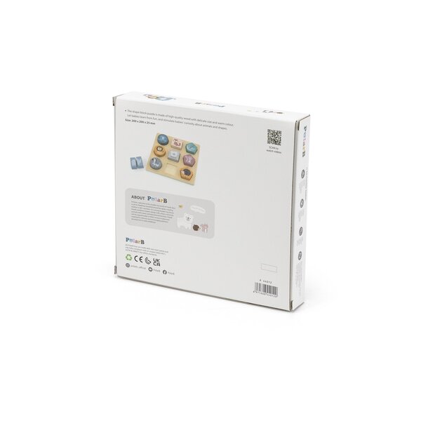 PolarB Shape Block Puzzle - Wild Animals Multicolor - PolarB