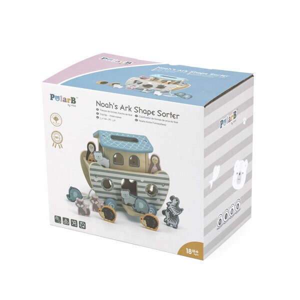 PolarB Noahs Ark Shape Sorter Multicolor - PolarB