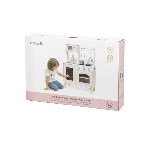 PolarB Little Chefs Kitchen with Light and Sound -  Pretty Pink - PolarB