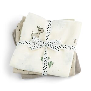 Done by Deer Burp cloth 3-pack, Lalee Sand - BabyOno