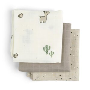Done by Deer Burp cloth 3-pack, Lalee Sand - BabyOno