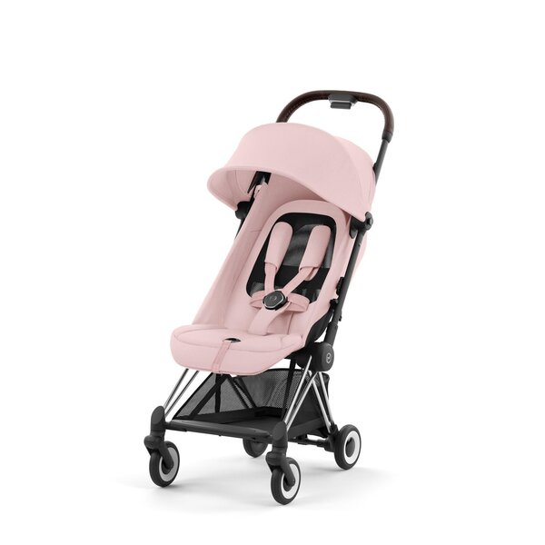 Cybex Coya kergkäru Peach Pink, chrome brown raamiga - Cybex