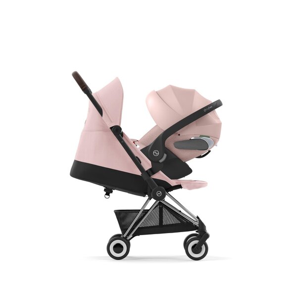 Cybex Coya прогулочная коляска Peach Pink, chrome brown frame - Cybex