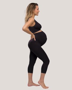 Carriwell Maternity Support 3/4 Leggings Recycled Black S - Carriwell