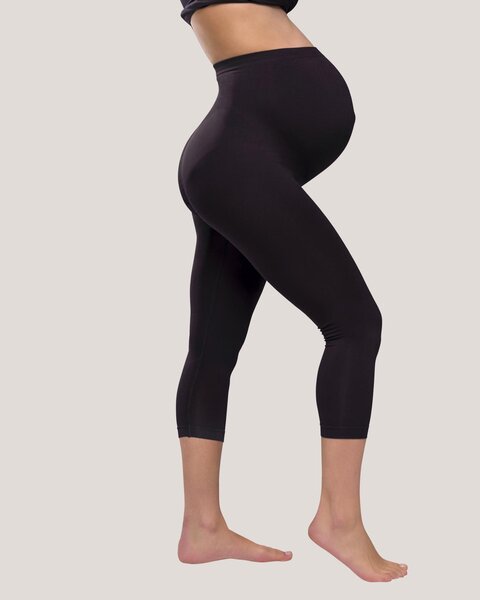 Carriwell Maternity Support 3/4 Leggings Recycled Black S - Carriwell