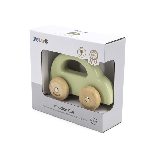 PolarB Wooden Car - Yellow Multicolor - PolarB