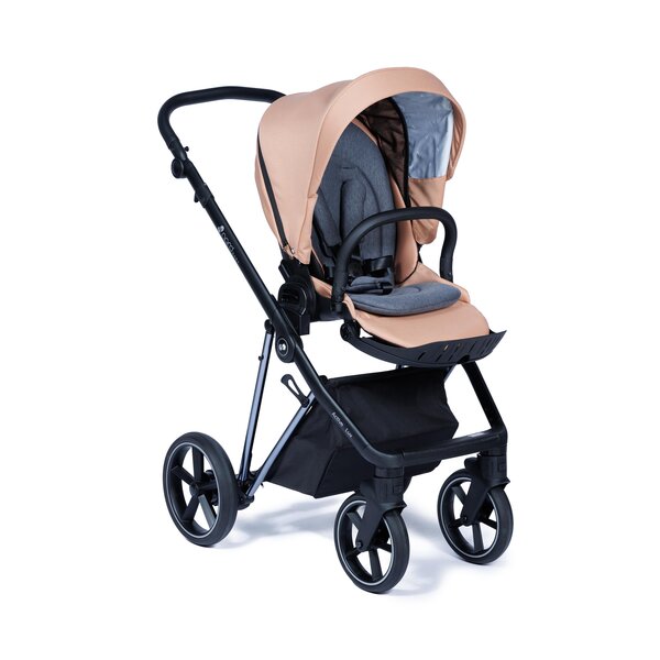 Nordbaby Active Lux vankrikomplekt Copper Beige, raamiga Chrome  - Nordbaby