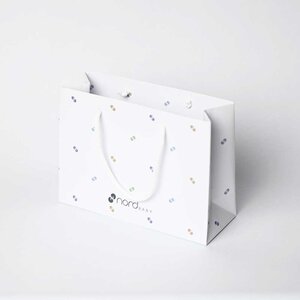 Nordbaby Gift bag  22x16 NB Logopattern A5 - Nordbaby