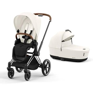 Cybex Priam V4 kомплект коляски Off White, Chrome Brown - Cybex