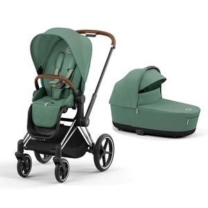 Cybex Priam V4 kомплект коляски Leaf Green, Chrome Brown - Cybex