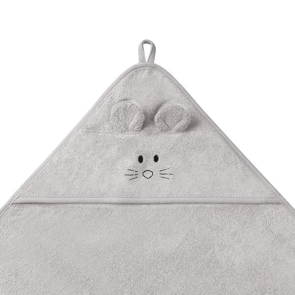 BabyOno bamboo hooded towel 100x100 cm Grey - BabyOno