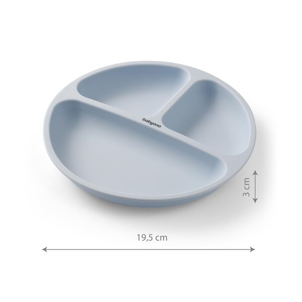 BabyOno Silicone suction plate Blue - BabyOno