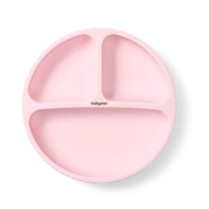 BabyOno Silicone suction plate Pink - BabyOno