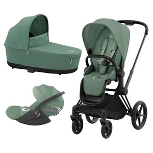 Cybex Priam V4 stroller set 2in1 Leaf Green, Matt Black, Cloud T car seat Plus Leaf Green - Cybex