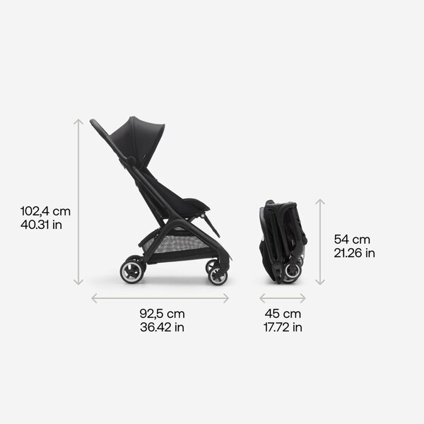 Bugaboo Butterfly прогулочная коляска Black/Dark Cherry - Bugaboo