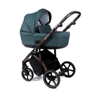 Nordbaby Active Plus vankrikomplekt Garden Green, raam Bronze Black - Nordbaby