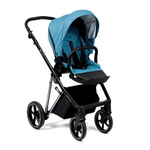 Nordbaby Active Lux stroller set Ocean Blue, Chrome Black frame - Nordbaby