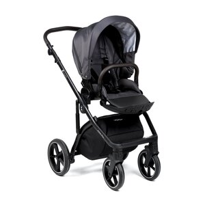 Nordbaby Active Plus vankrikomplekt Metal Grey, frame Onyx Dark Brown - Nordbaby