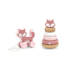 PolarB деревянная игрушка Pull Along and Stacking Set - Fox - PolarB