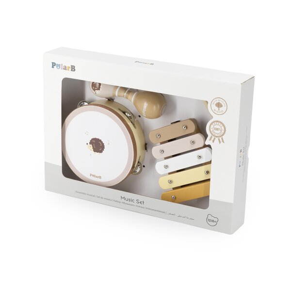 PolarB деревянная игрушка Music Set - Hedgehog - PolarB