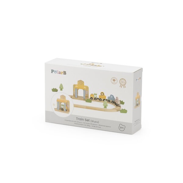 PolarB деревянная игрушка Train Set (30 pcs)  - PolarB