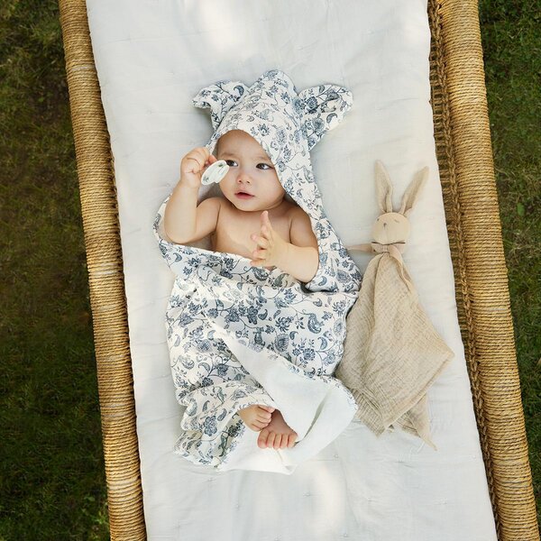 Elodie Details hooded towel 75x75cm, Garden Leo Toile - Elodie Details