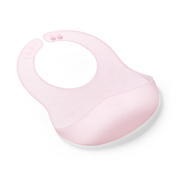 BabyOno Silicone bib -ultrathin Pink - BabyOno