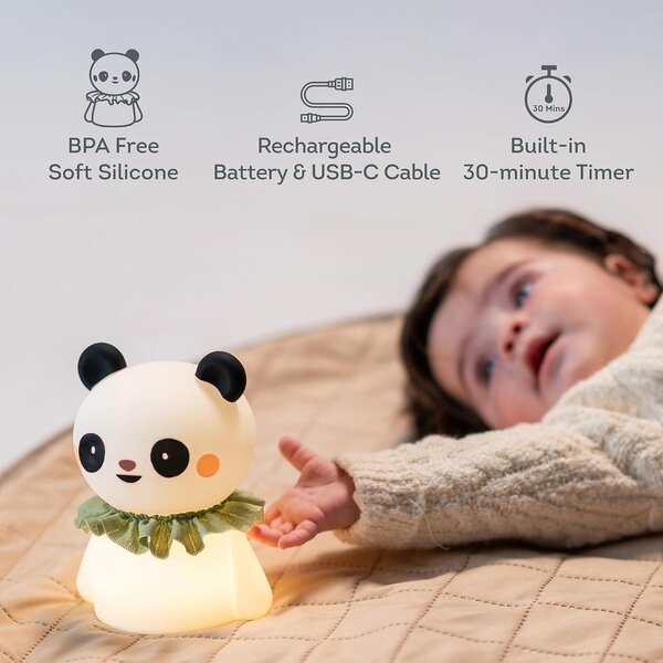 Taf Toys Night Light Little Panda White - Taf Toys