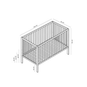 Tinynord кроватка Lassy 60x120 Natural - Tinynord