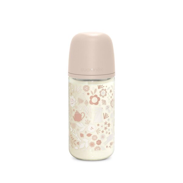 Suavinex Стеклянная бутылочка для кормления 240ml Wonderland, Rose - Suavinex