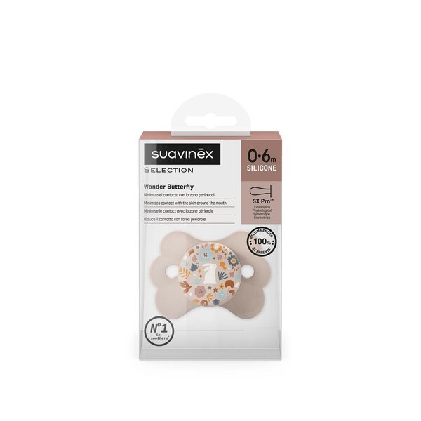 Suavinex соска natural 0-6M Wonderland, Rose - Suavinex