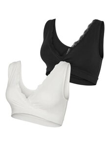 Mamalicious Mlhelena crossy lace bra 2-pack Snow White - Mamalicious