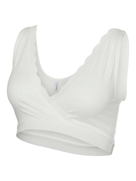 Mamalicious Mlhelena crossy lace bra 2-pack Snow White - Mamalicious