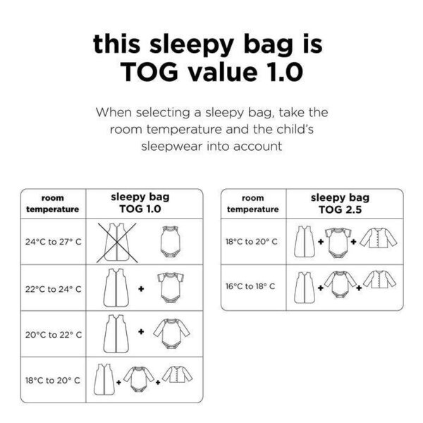 Done by Deer sleeping bag TOG 1.0 Tiny farm 70 cm Sand - Done by Deer