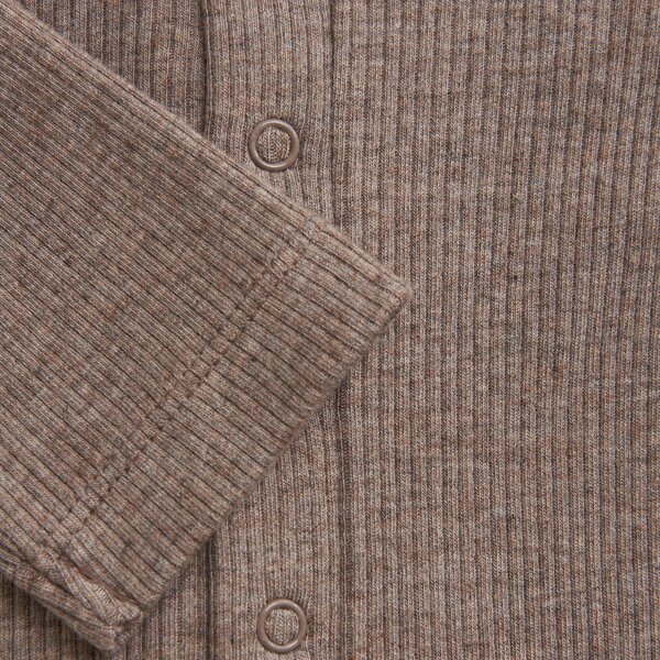 Fixoni Romper LS Melange Rib - Fixoni