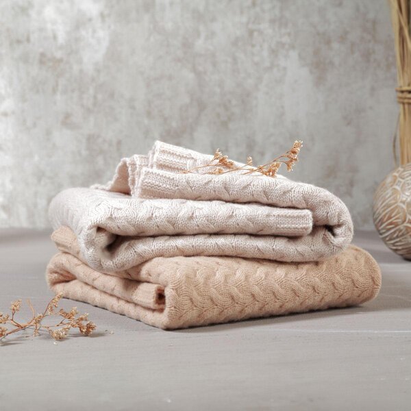 BabyOno Merino wool blanket 75x100cm, Beige - BabyOno