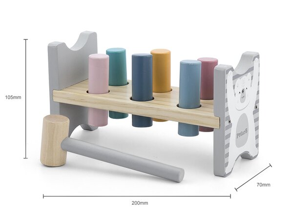PolarB деревянная игрушка Stacking and Pounding Set - PolarB
