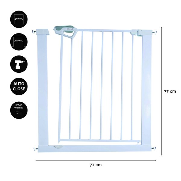Tinynord safety gate GIA 75-82x4x77 cm White - Tinynord
