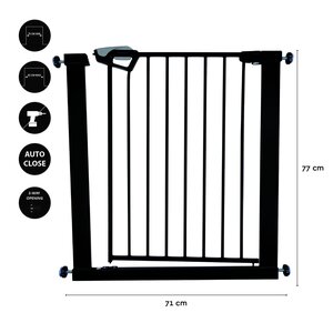 Tinynord safety gate GIA 75-82x4x77 cm Black - Tinynord