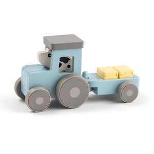 Done by Deer деревянная игрушка Tiny farm tractor Dotti Blue - Done by Deer