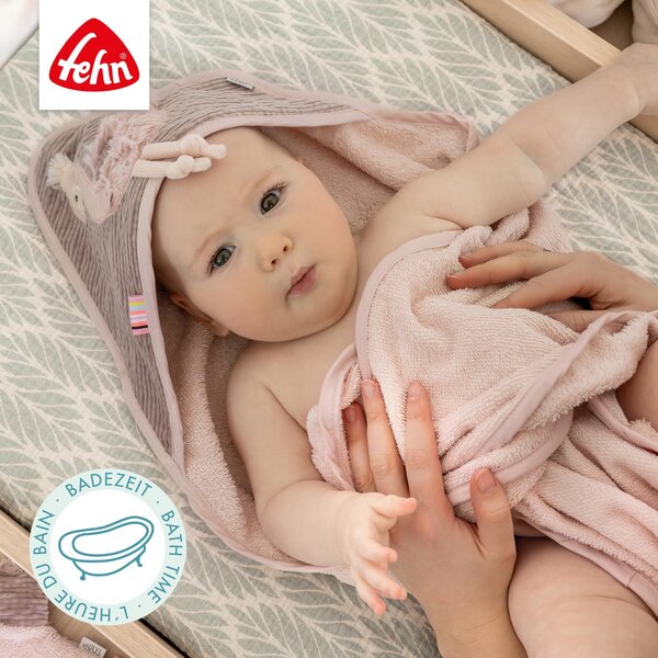 Fehn полотенце с капюшоном 80x80cm, Flamingo - Fehn